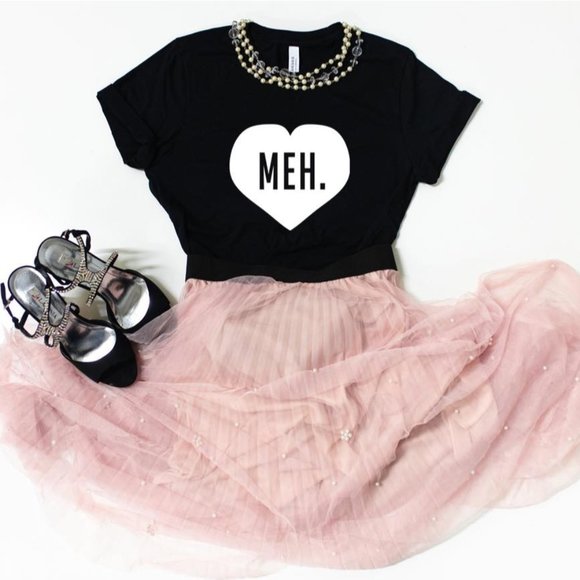Rags & Royal Tops - Rags & Royal Meh Graphic Tee Shirt